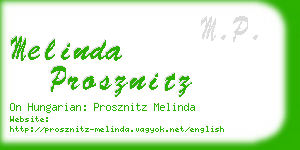 melinda prosznitz business card